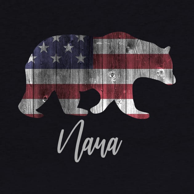 Nana Bear 4th of july flag american by sevalyilmazardal